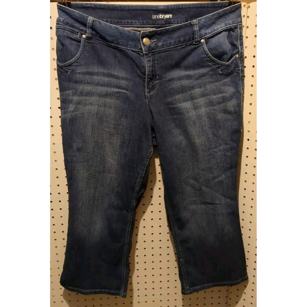 Lane Bryant Capri Denim Jeans Size 18 Dark Wash